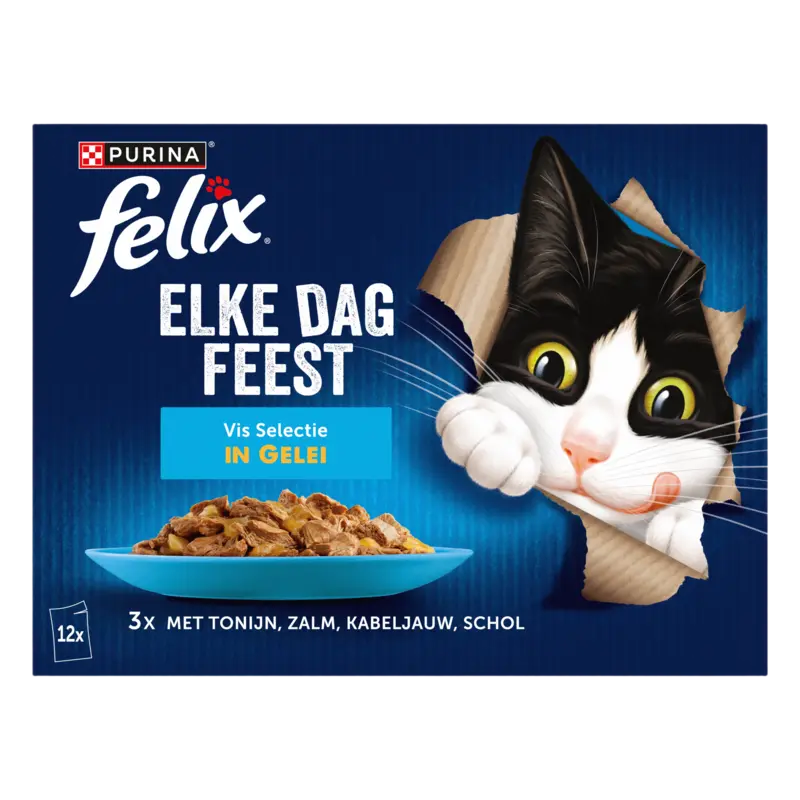 Felix Elke dag feest vis selectie in gelei