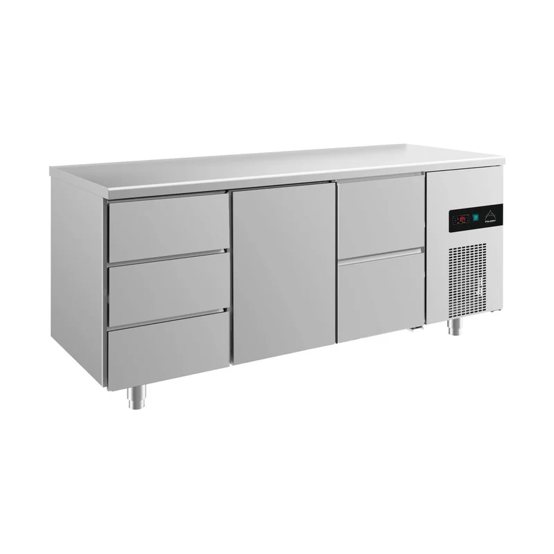 Kühltisch -2 bis +8°C 1865x700x850mm mit 1x Tür, 1x zwei Schubladen und 1x drei Schubladen – Art.-Nr. KT3DTZ