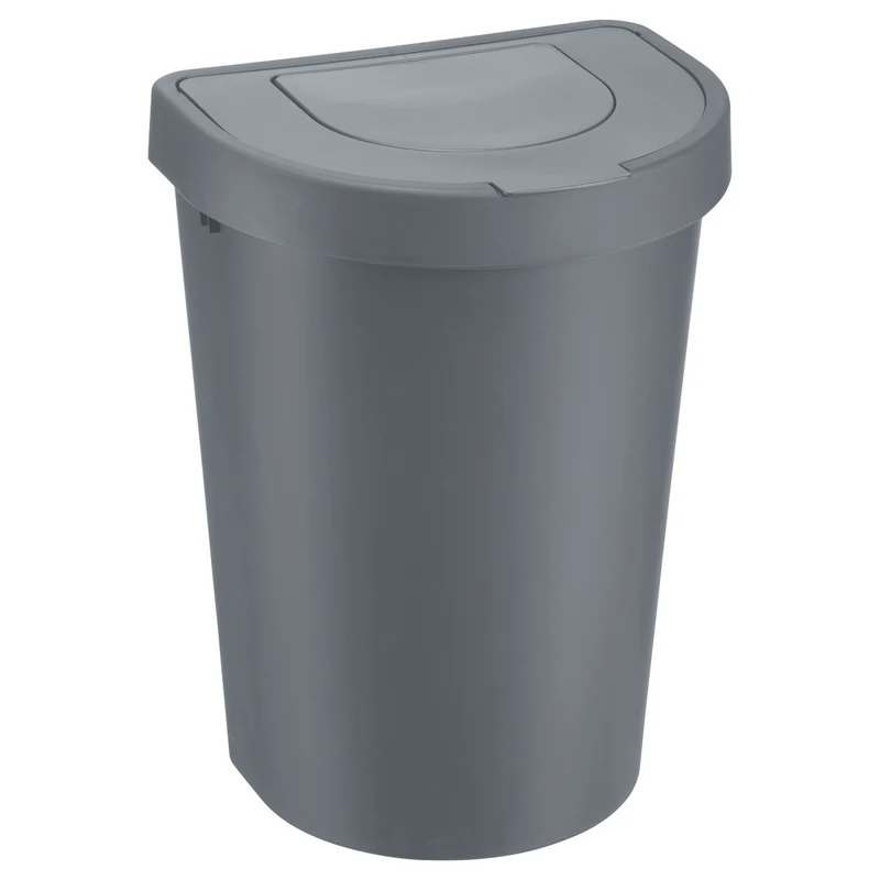 Plast Team Abfalleimer mit Schwingdeckel, grau, 25 l, Seattle Swing