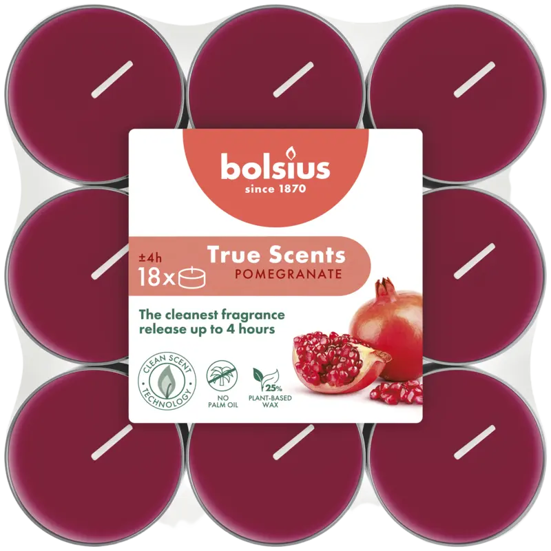 Bolsius True scents geurtheelichten granaatappel
