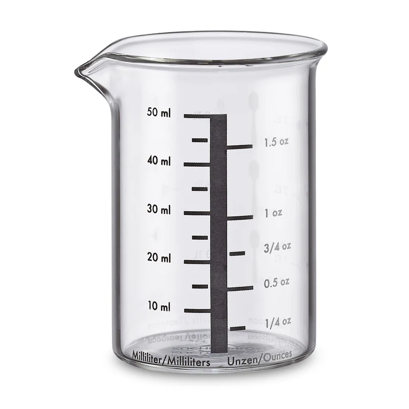 Messbecher 50 ml, Glas