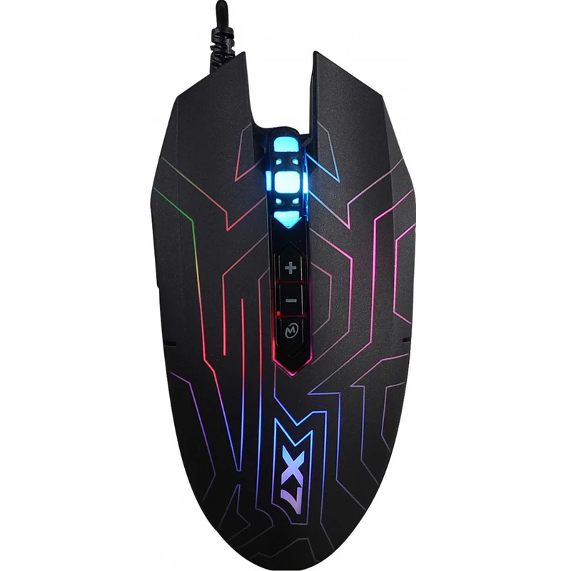 XGame X77 Labyrinth Oscar Neon Gaming Maus Neonbeleuchtung max. 2400 DPI Schwarz