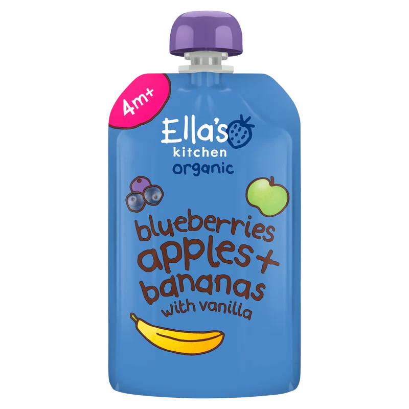Ella's Kitchen Knijpfruit bosbes, appel + banaan 4m+