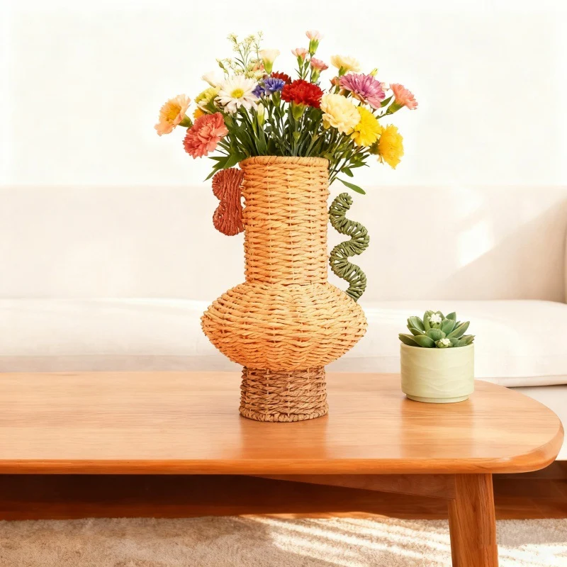 Dekorative Geflochtene Vase Karnz