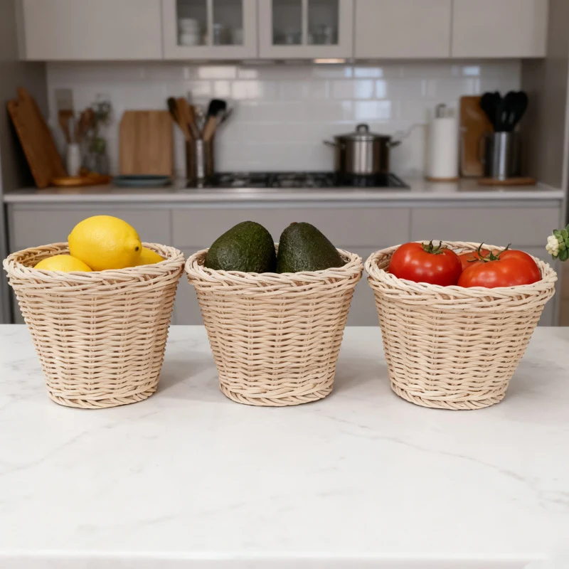 Dekorative natürliche geflochtene Obstlagerkörbe Karnz