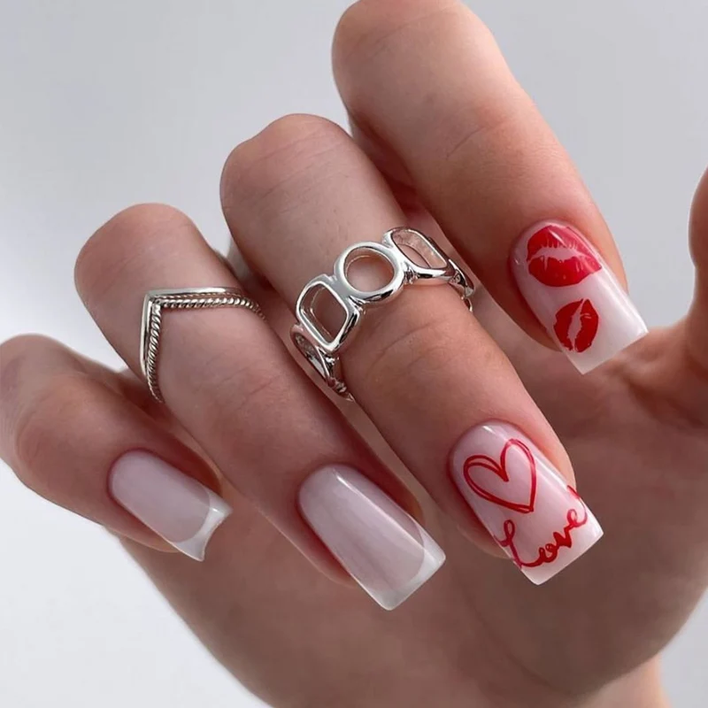 Romantische Liebe-Themen Nagelkunst Erweiterungen Karnz