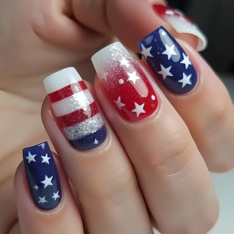 Patriotische Themen Nagelkunst Erweiterungen Karnz