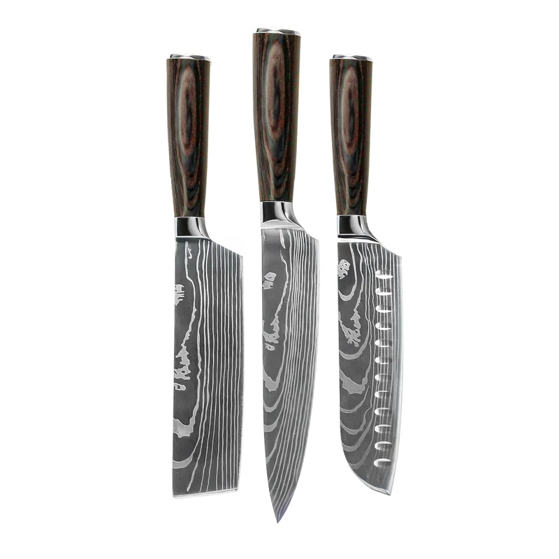 Shinrai Knives - Damascus Print 3-teiliges Messerset