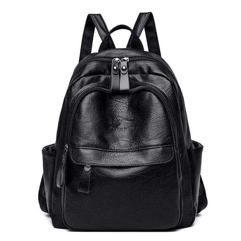 Strukturierter Leder Rucksack Karnz