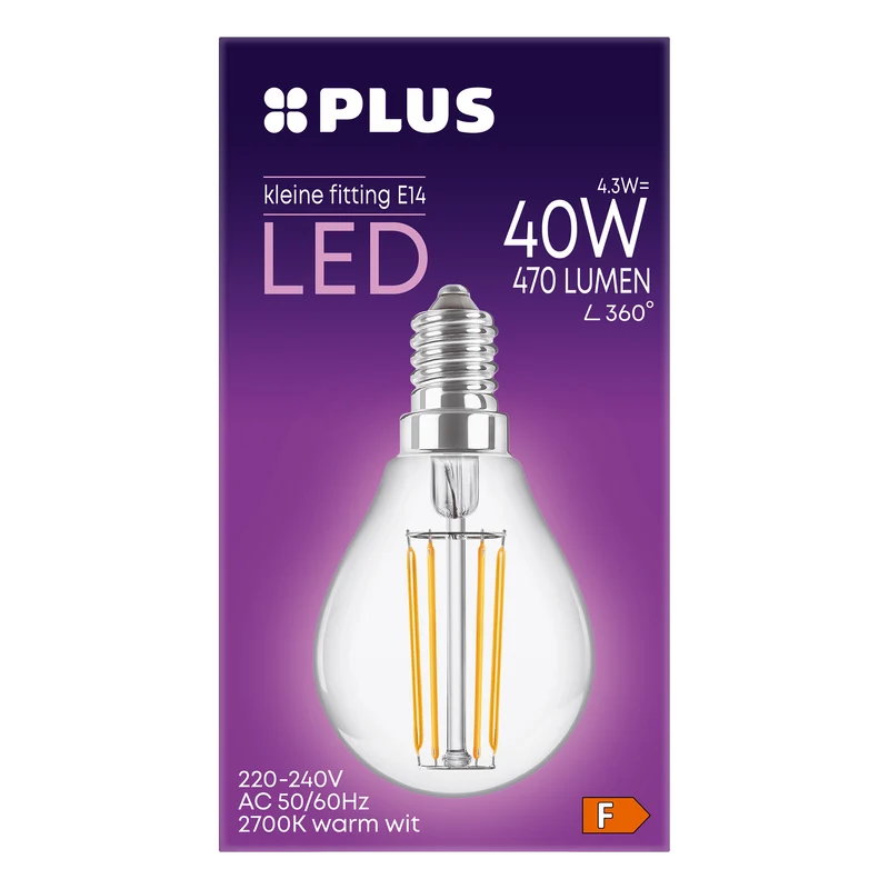 Lamp LED 40W Kogel kleine fit helder