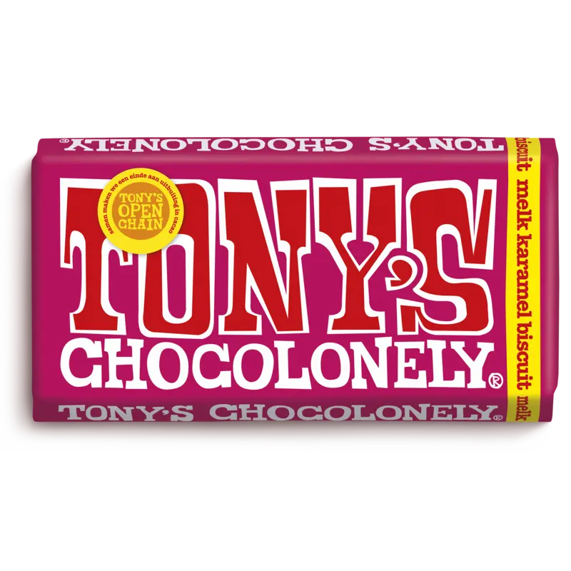 Tony's Chocolonely Reep melk karamel biscuit