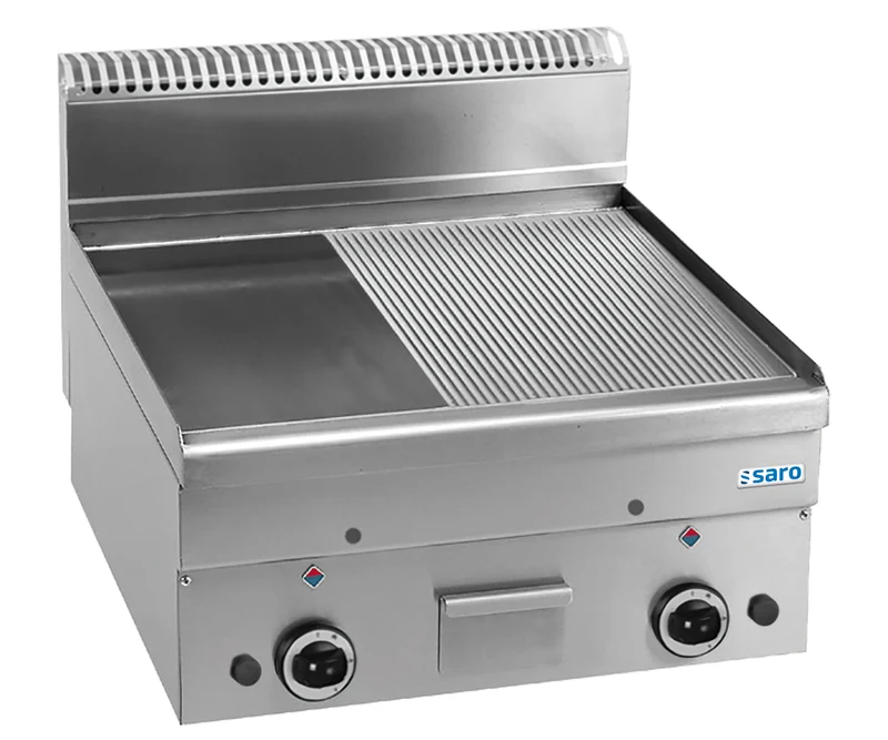Saro Gasgrillplatte 1 / 2glatt 1 / 2gerillt Tischmodell GFT66LR