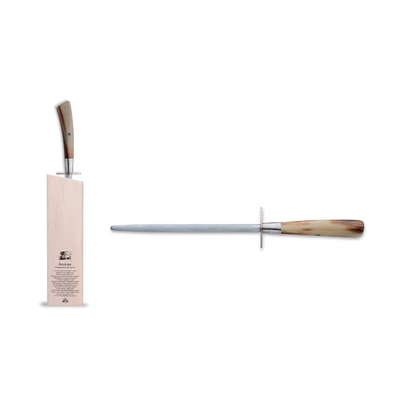 Coltellerie Berti Forgiati - Insieme sharpening steel 9221 ox horn
