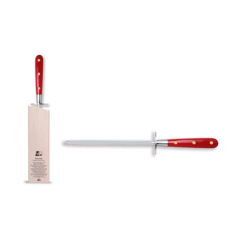 Coltellerie Berti Forgiati - Insieme sharpening steel 92411 red