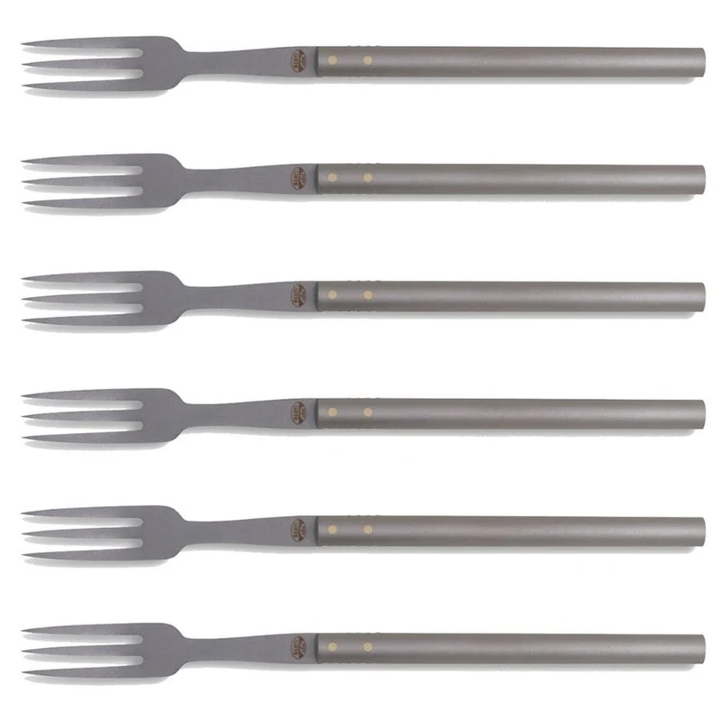 Coltellerie Berti '500 set 6 table forks 7805 - steel - satin finish