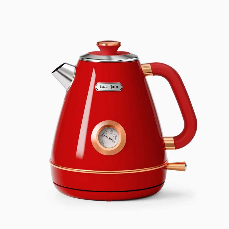 Ruby Red Electric Kettle, with Food Grade 304 Stainless Steel, Dial Thermometer, 1.7 L(Available in the US, EU, UK)