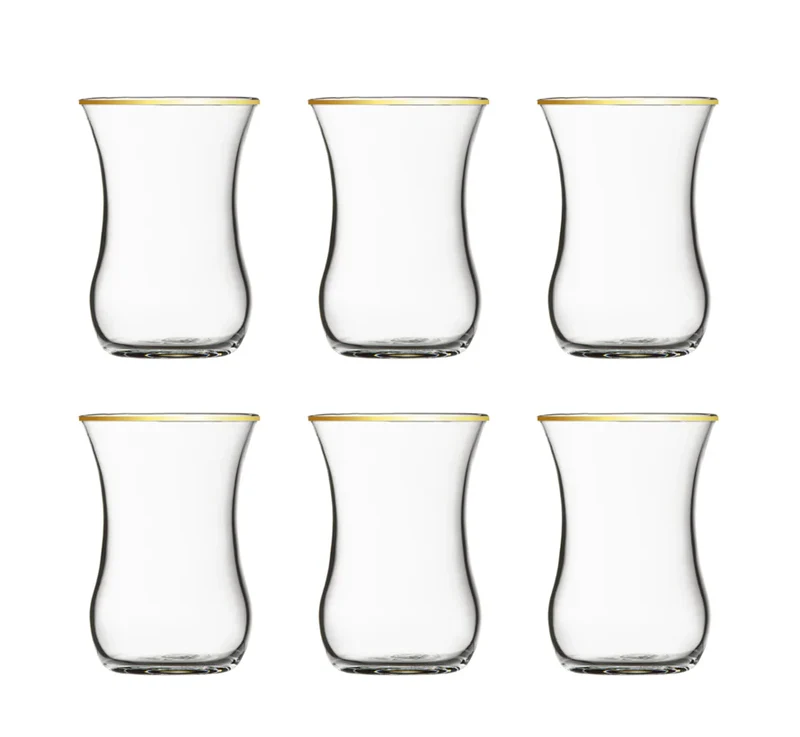 Pasabahce Tempo Golden Touch 6er Teeglaser 42021