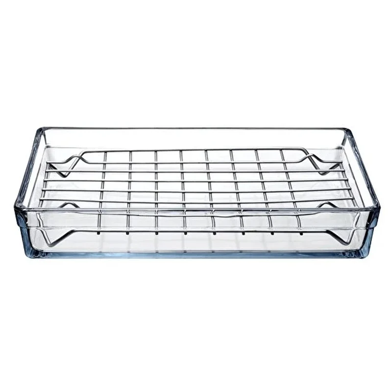 Shov Special Edition Glas-Auflaufform mit Grillrost – 4,35L Bräter-Set