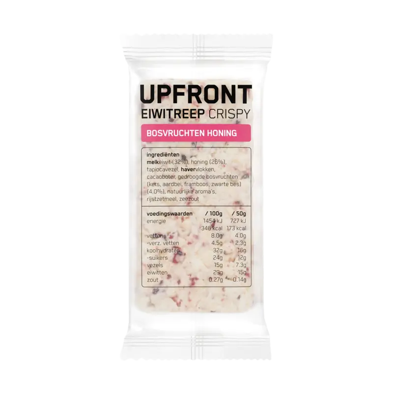 Upfront Eiwitreep crispy bosvruchten honing
