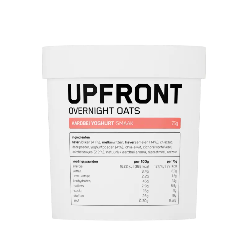 Upfront Overnight oats aardbei yoghurt smaak