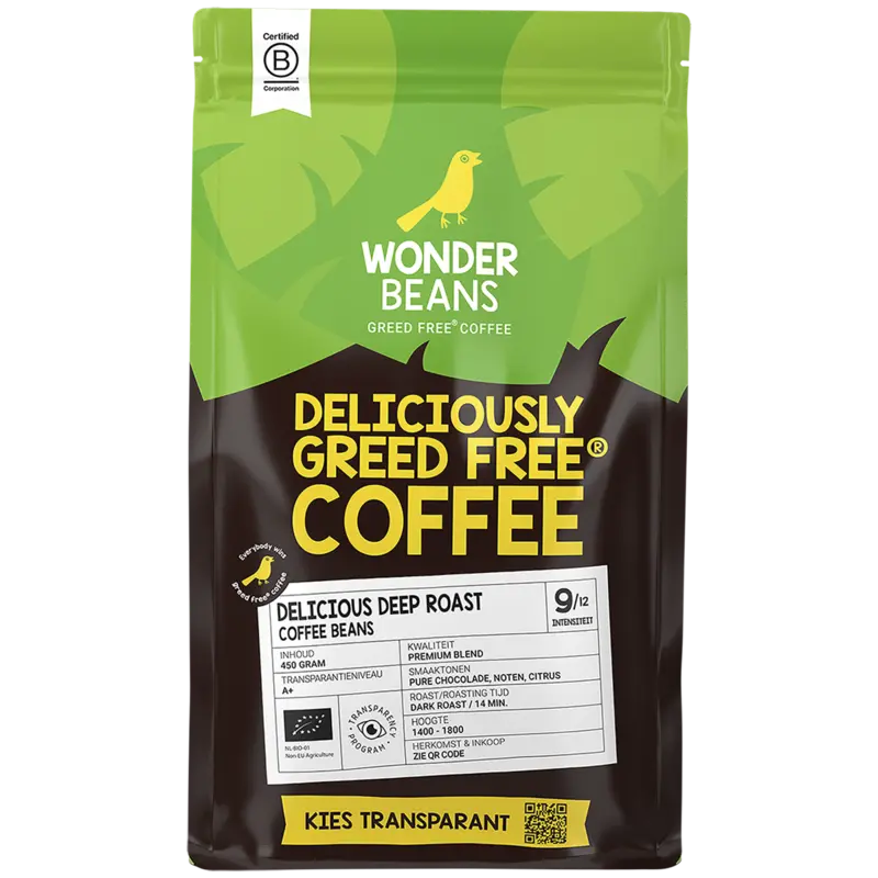 WonderBeans Delicious deep roast coffee beans