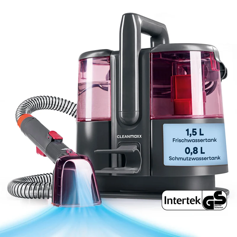 CLEANmaxx Polster- & Teppichreiniger Pro Power - 3in1: sprühen, bürsten, saugen