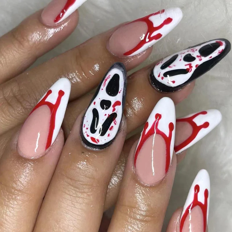 Künstlerisches Horror-Thema Press-On Nail Set Karnz