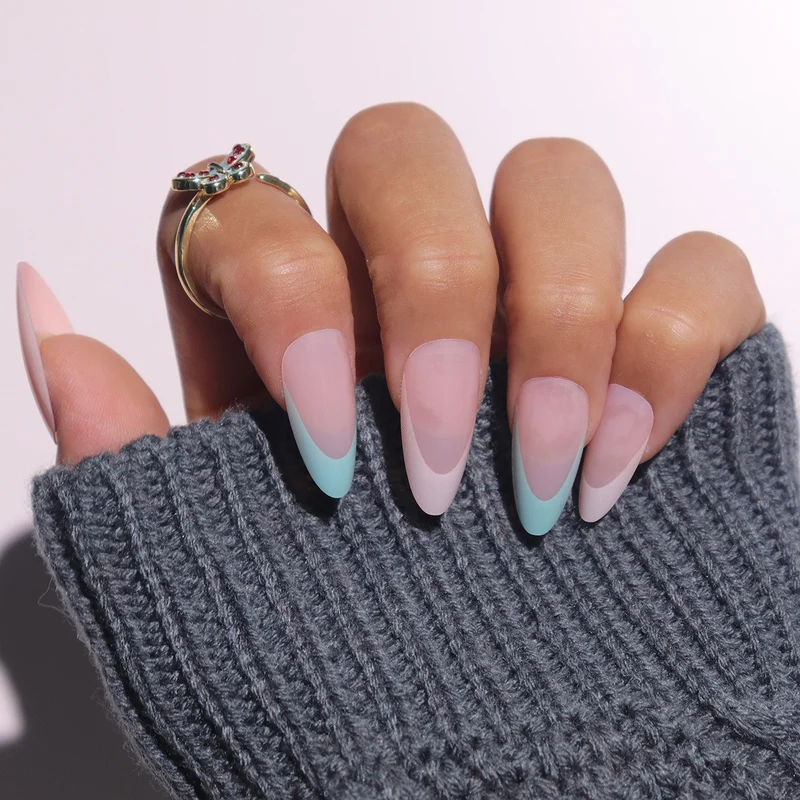 Künstlerische Gradient Stiletto Press-On Nägel Karnz