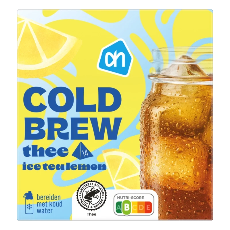 Cold brew ice tea lemon