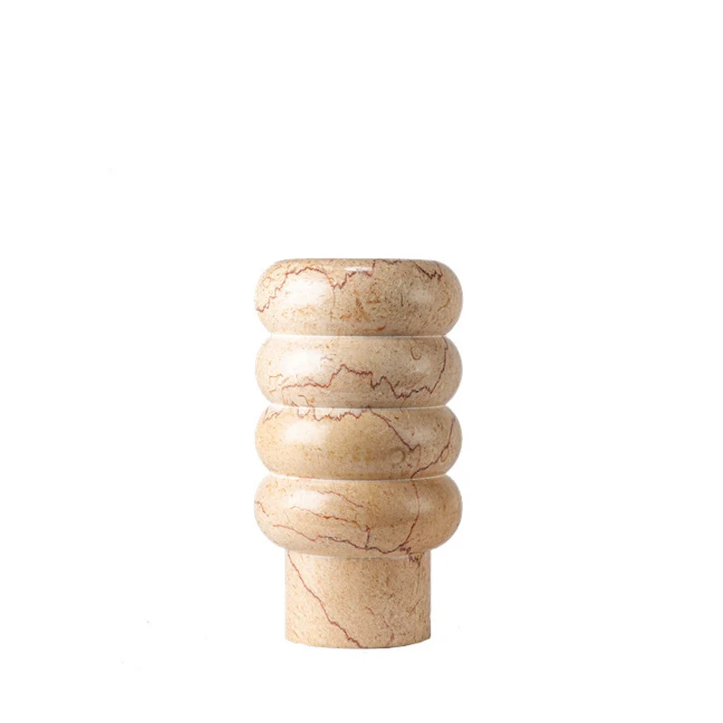 Zeitgenössische skulpturale Marmor Dekorative Vase