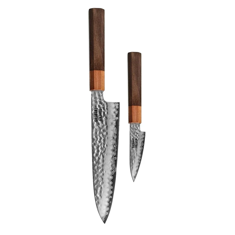 Shinrai Knives – Kigami Exclusive Damascus 2-teiliges Set – Santoku + Schälmesser