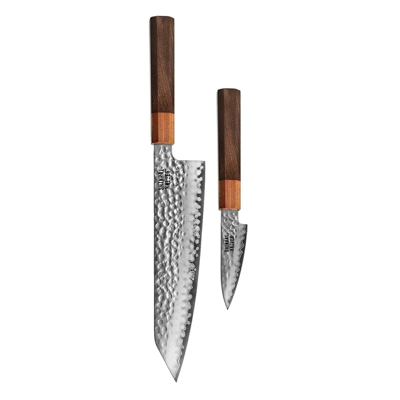 Shinrai Knives – Kigami Exclusive Damaskus 2-teiliges Set – Kiritsuke + Schälmesser