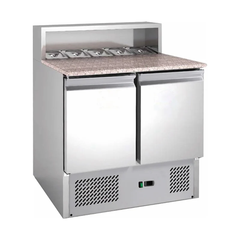 Saladette mit eingebauter Kühlung – 2 Türen – Volumen: 213 Liter – 900 x 700 x 1087 mm