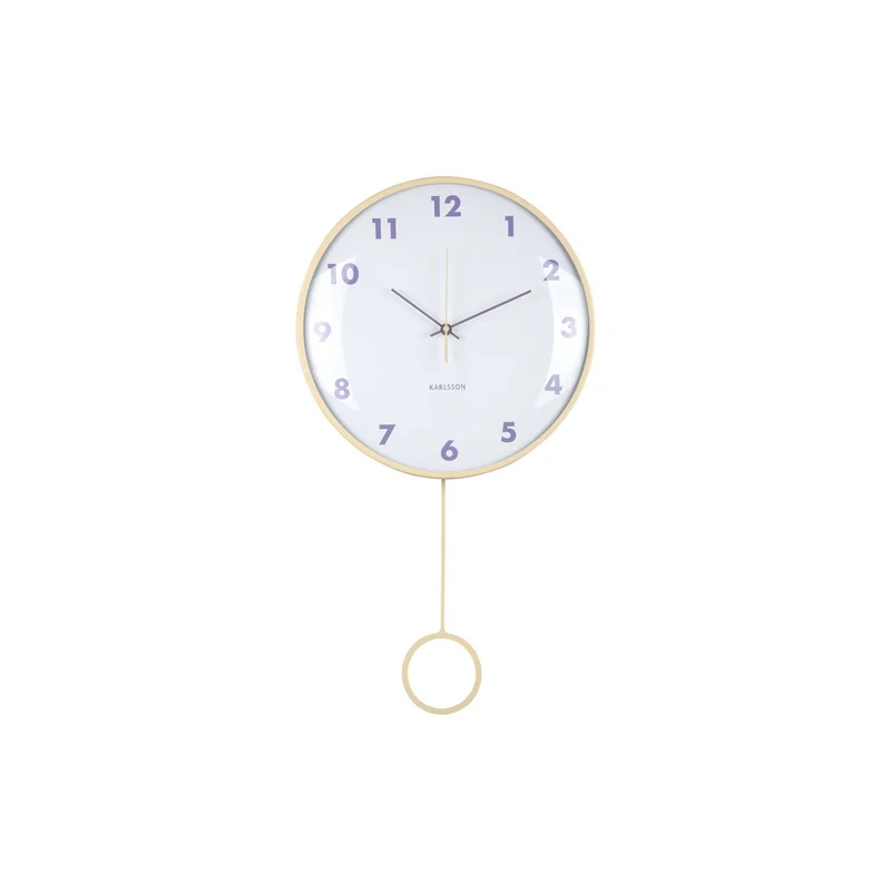 Wanduhr Cheeky Dome Pendulum - Gelb