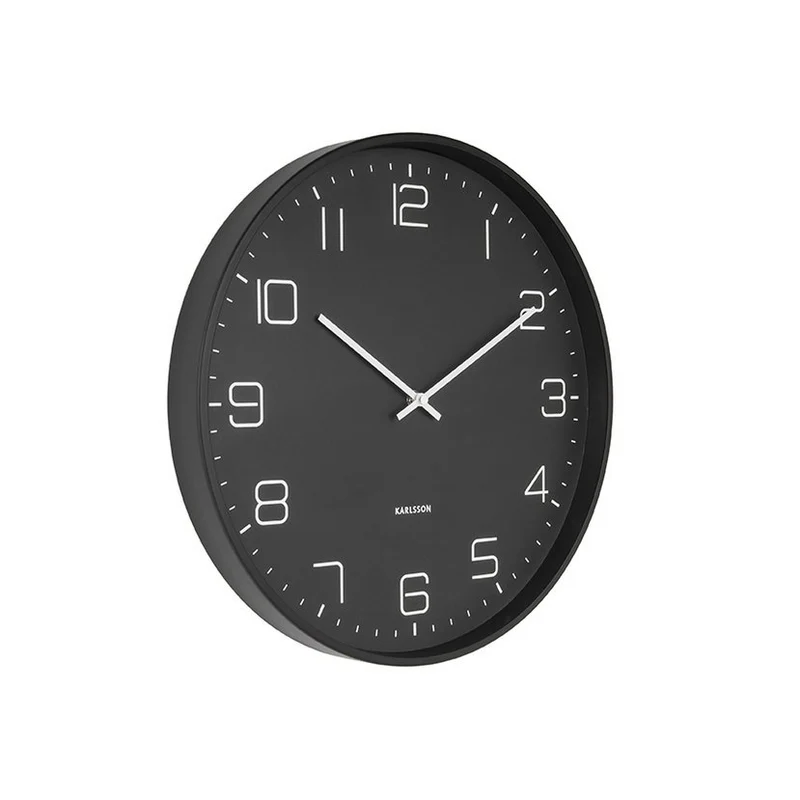 Wanduhr Lofty - Schwarz