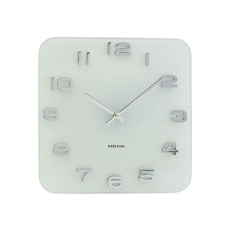Wanduhr Vintage quadratisch - Weiß