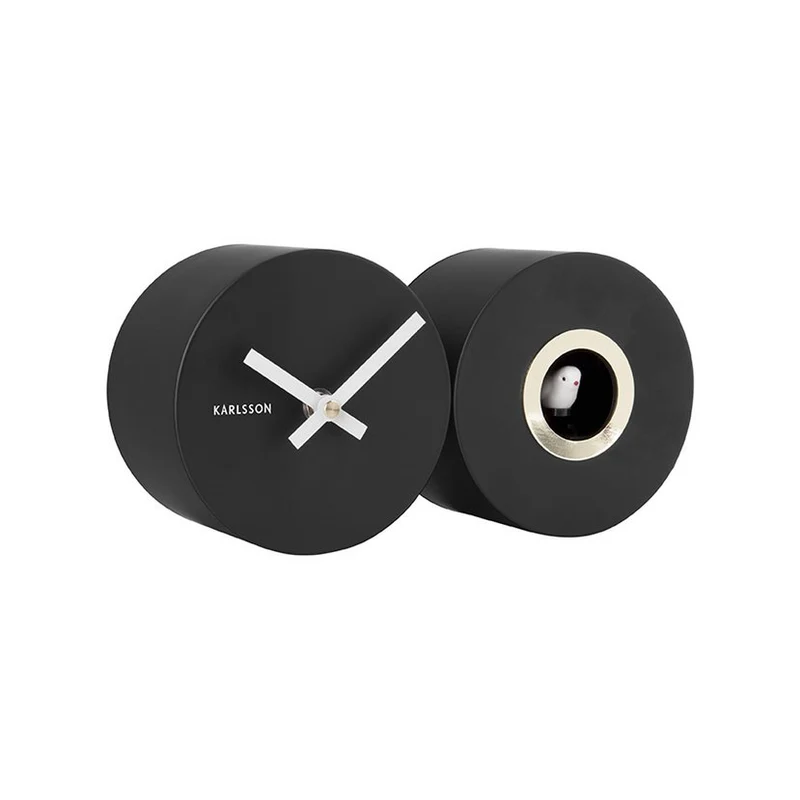 Wanduhr Duo Kuckuck - Schwarz