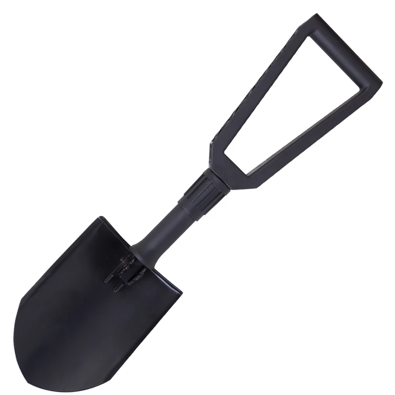 Tragbare Klappschaufel mit Aufbewahrungstasche Schaufel Klappspaten für Outdoor Campingspaten Schwarz