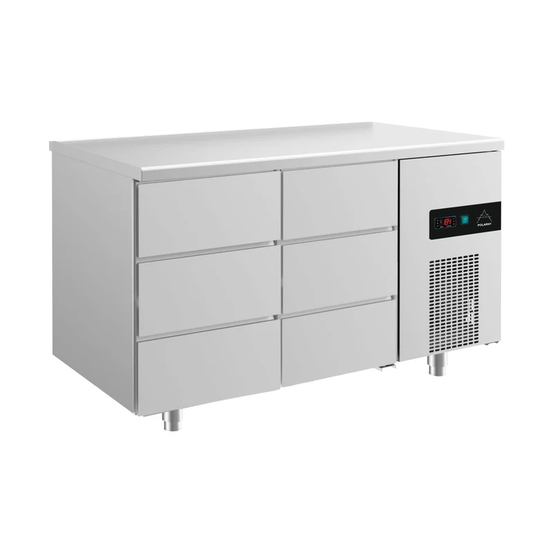 Kühltisch -2 bis +8°C 1400x700x850mm mit 2x drei Schubladen