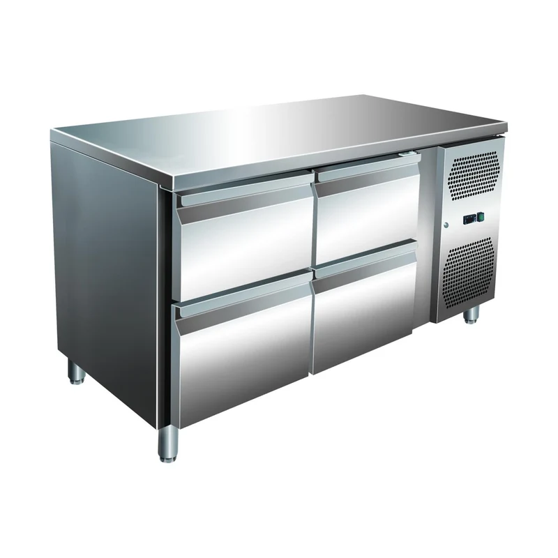 VIP Kühltisch mit 2 x 2 Schubladen -2 bis +8°C 1.360x700x860 mm