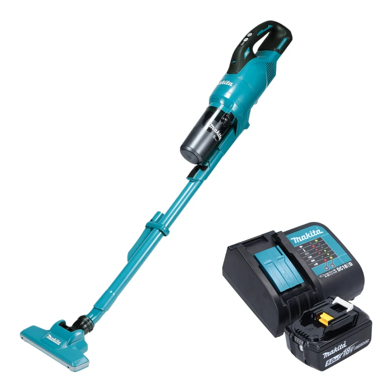 Makita DCL 286 FST Akku Staubsauger 18 V 0,25 l Brushless + 1x Akku 5,0 Ah + Ladegerät