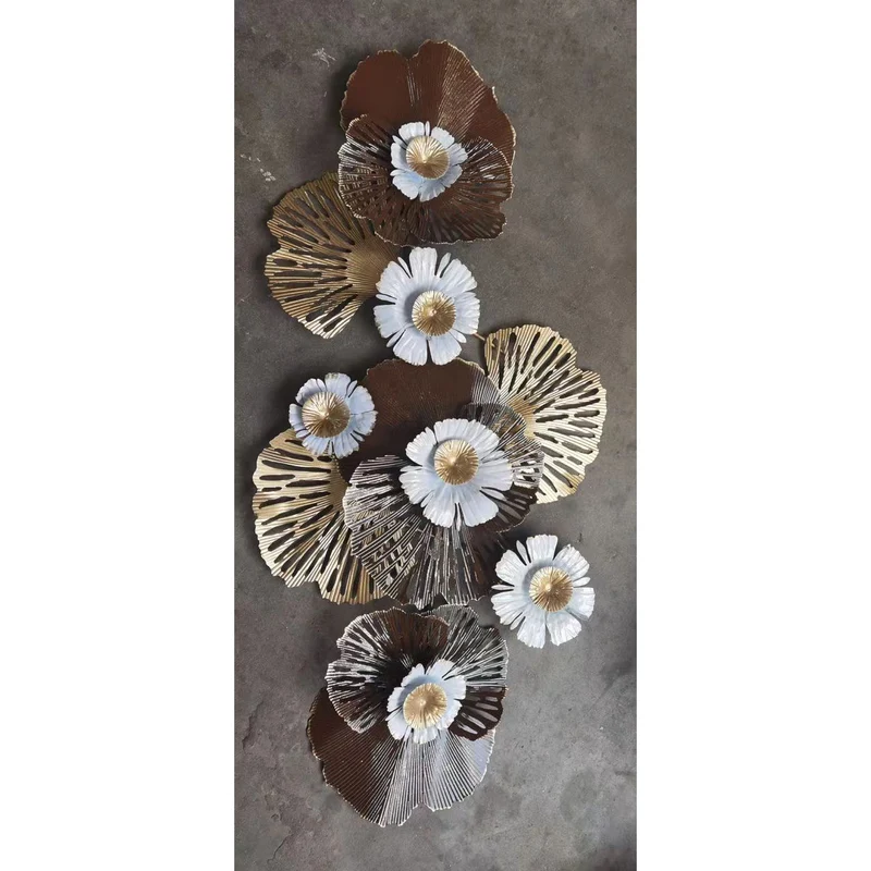Dekorative Metall Blumen Wandkunst Karnz