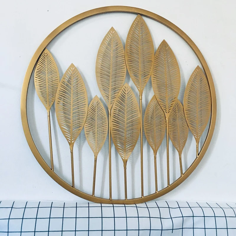 Dekorative Goldblatt Wandkunst Skulptur Karnz