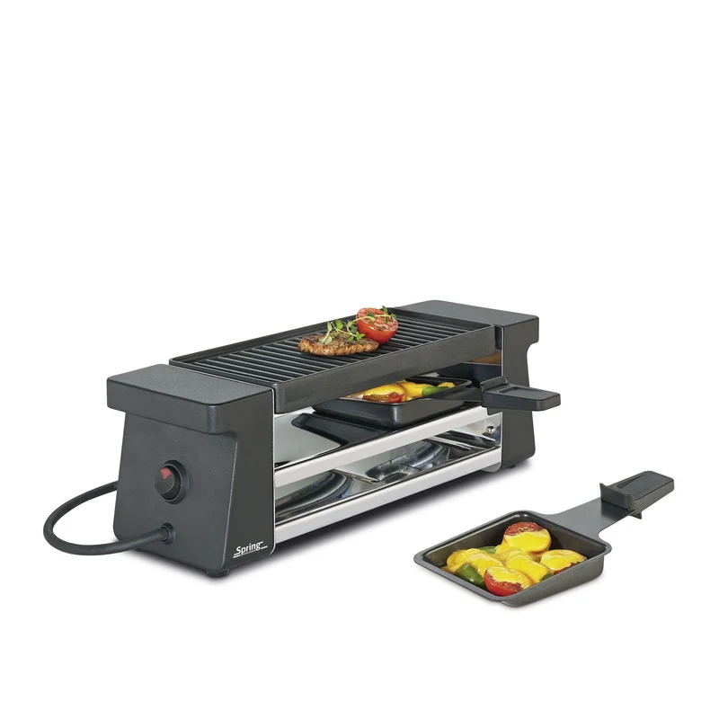 Raclette mit Alugrillplatte schwarz