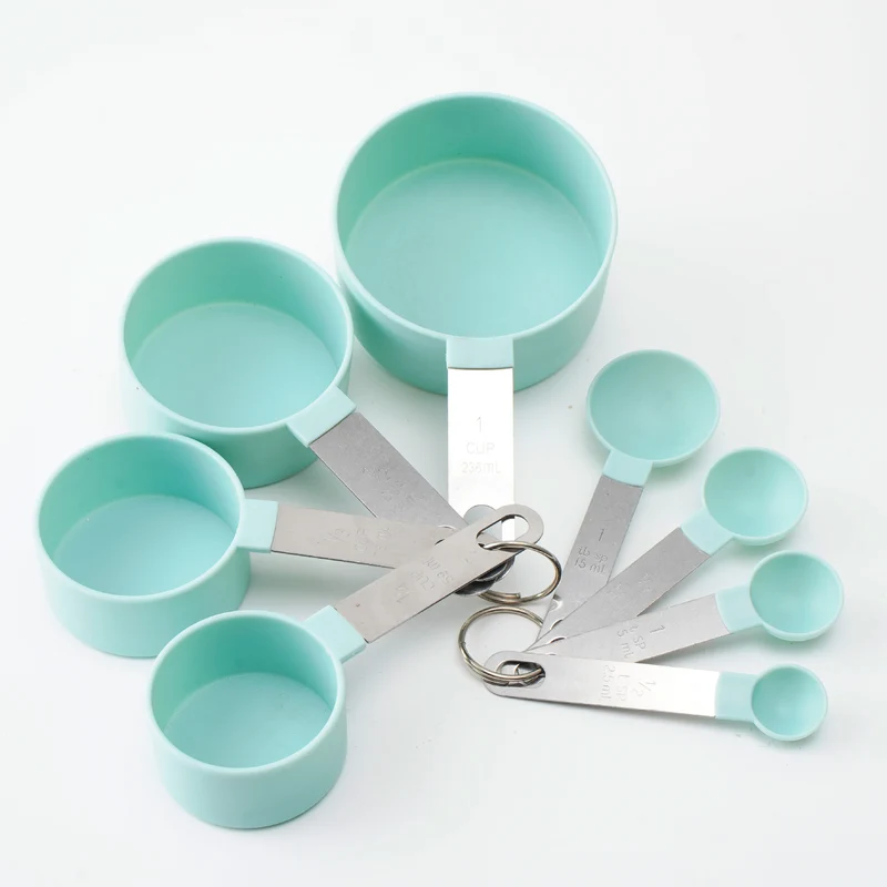 Edelstahl-Messlöffel und Messbecher-Set, 6-teilig