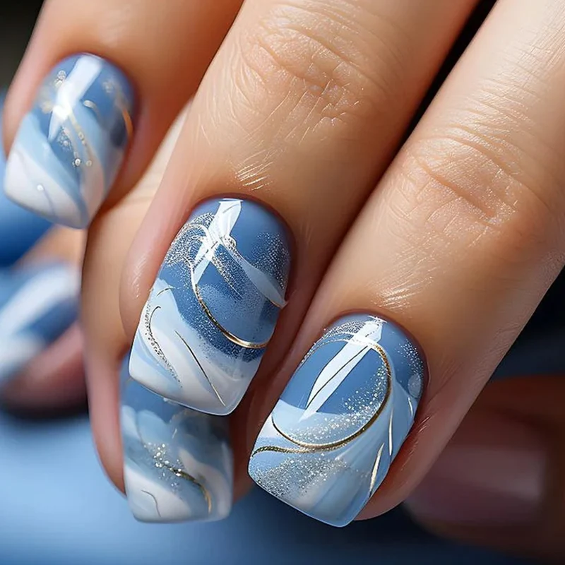 Elegantes abstraktes Nageldesign Karnz