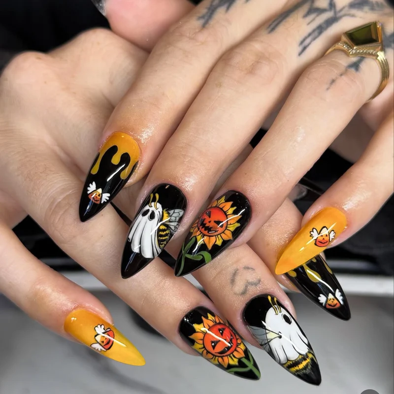 Künstlerische übernatürliche Stiletto-Nagelkunst Karnz
