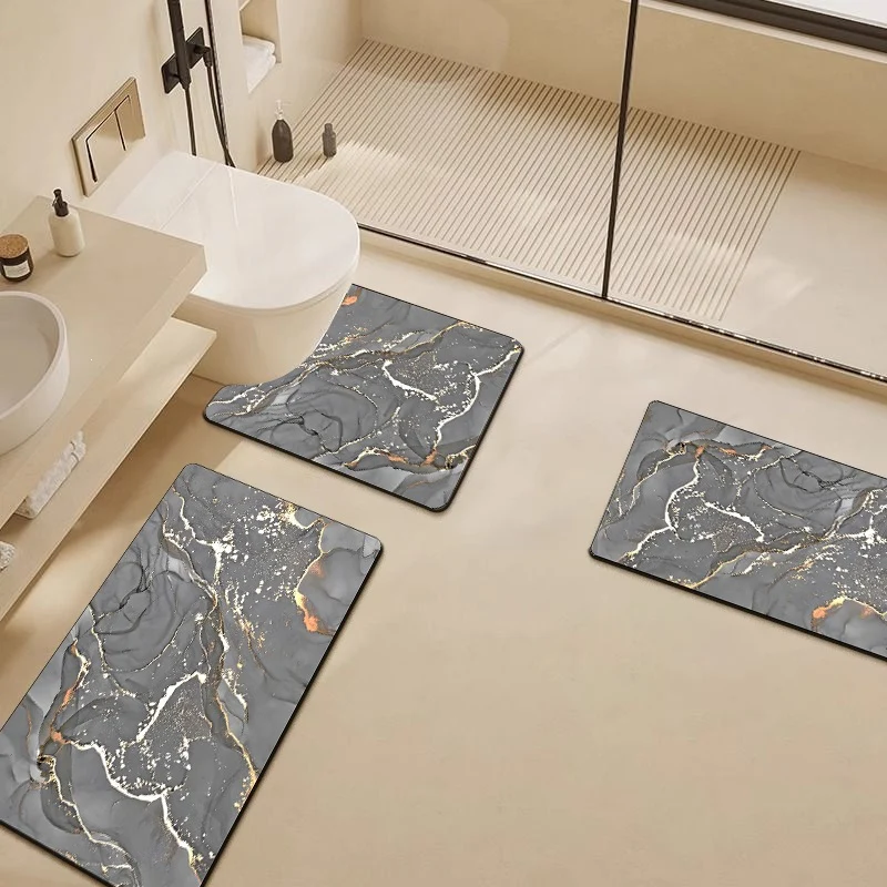 Luxus-Marmor-Muster Badezimmermatte Set Karnz
