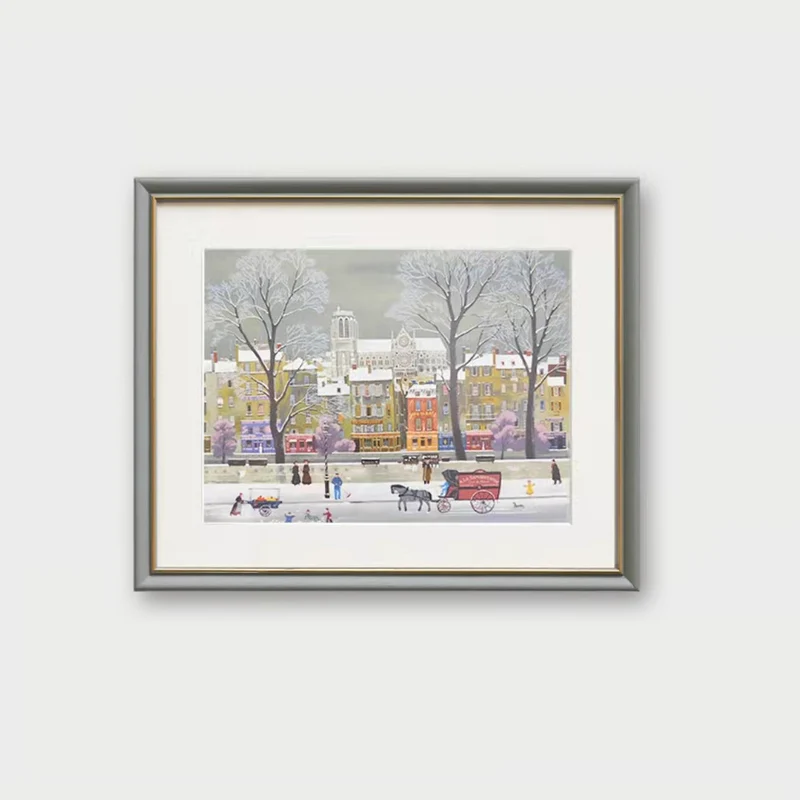 Eingrahmte Winterlandschaft Kunstwerk