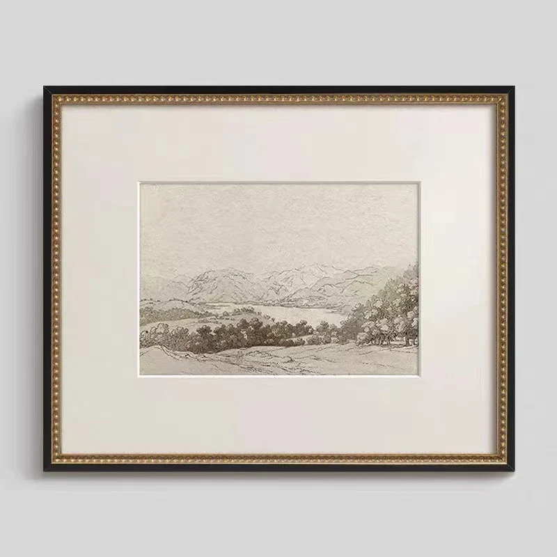 Gerahmte Vintage-Landschaftskunst